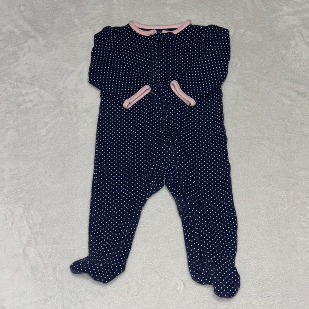 Carters Polka Dot Kids One Piece footie: sleeper